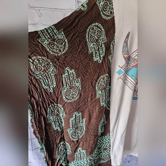 Upcycled Western Poncho Top OS - Picture 3 of 4